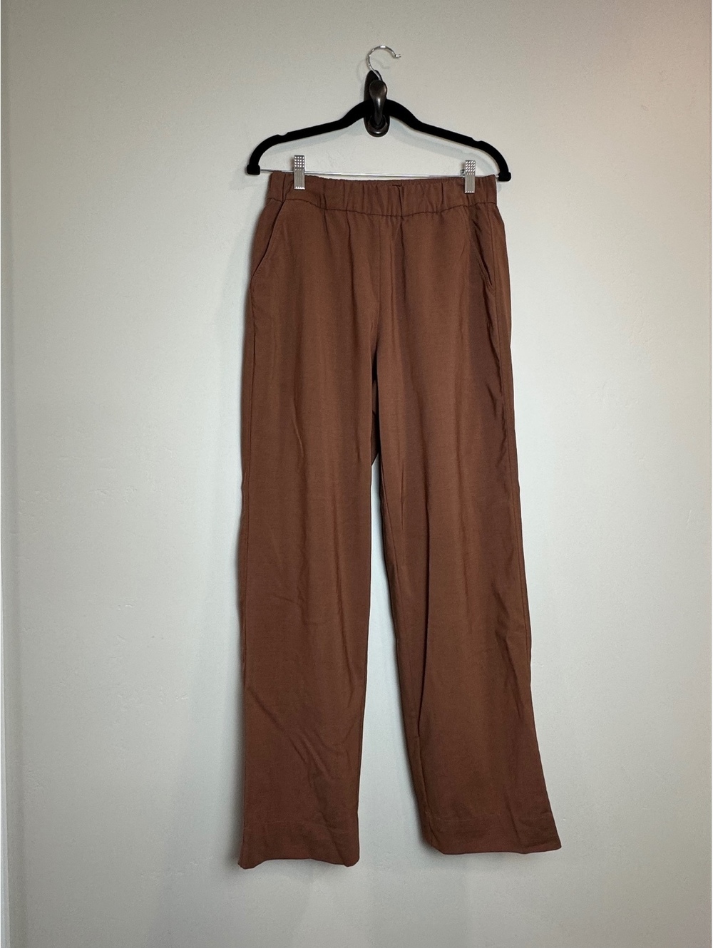 UNBOUND Merino Wool Travel Easy Pant Chestnut Brown MED MINIMALIST GRANDPACORE